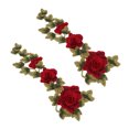 thumbnail image 1 of 2Pcs Flower Patches Patch Embroidered Floral Applique Iron On Sew For Clothes Handbags Hats Pants, 1 of 8