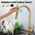 thumbnail image 2 of CAROOTU Touching Kitchen Faucet with Pull Down Sprayer Single Handle Stainless Steel for Home Sink, 2 of 7