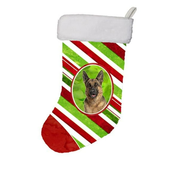 Candy Cane Holiday Christmas German Shepherd Christmas Stocking