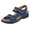 Blue, variant on Women's Cut out Wedge Sandals Low Heeled Comfort Platform Sneakers Slingback Open Toe Walking Shoes for Summer Black Size 7