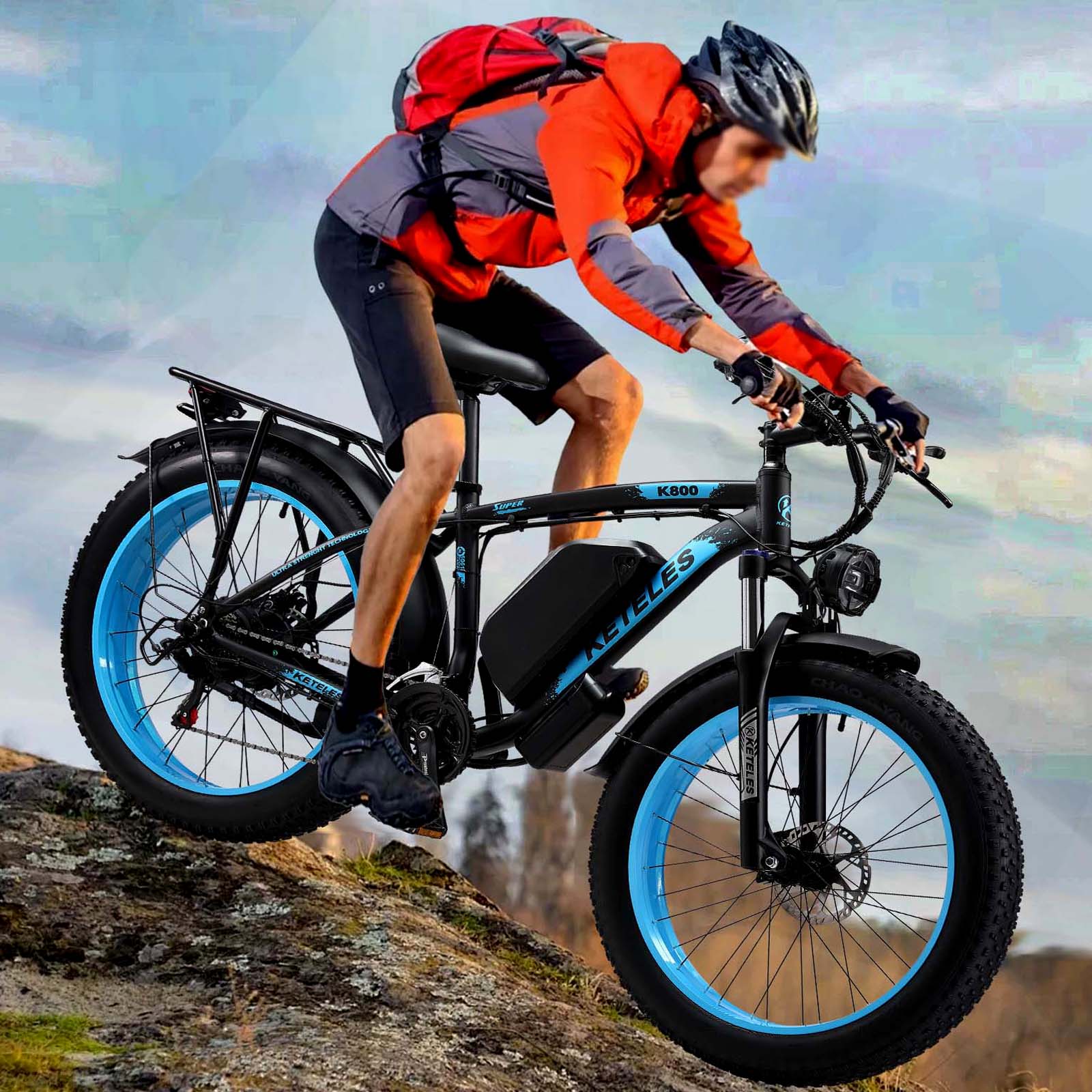KETELES 1600W Electric Bike for Adults, 26" Fat Tire Electric Commuter Bicycle, Electric Mountain Bicycle Beach Snow Bike Ebike E-bike with 48V 20AH Removable Battery 21-Speed, UL2849