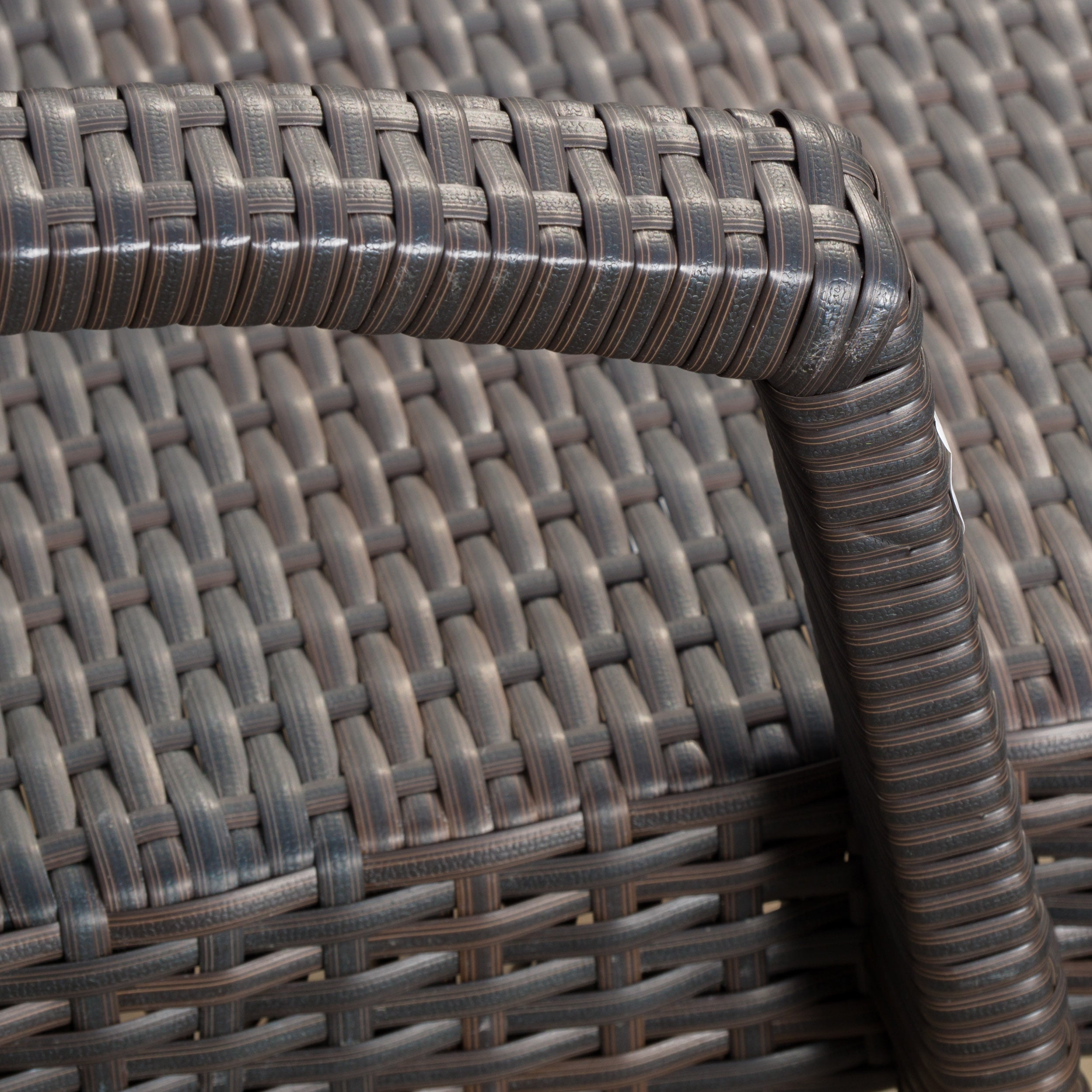 Anthony Outdoor Wicker Adjustable Chaise Lounge with Arms and Cushion, Multibrown, Green