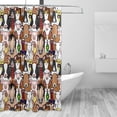 thumbnail image 2 of Shower Curtains Doodle Farm Animals Faces Curtain, Waterproof Fabric Decor Shower Curtains for Bathroom Set with 12 Hooks, 66” x 72”, 2 of 6