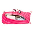 thumbnail image 3 of ZIPIT Monster Pencil Case for Kids, Soft Pouch for Girls, Made of One Long Zipper (Neon Pink), 3 of 9