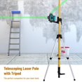 thumbnail image 3 of Poste de nivel láser, Poste de nivel láser con trípode, Poste de nivel láser telescópico con trípode y abrazadera de montaje, Trípode y poste de nivel láser ajustable y multifuncional, 3 of 7