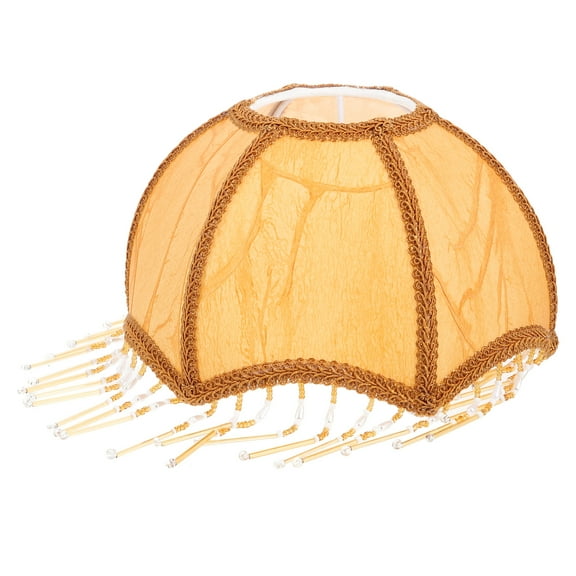 ETHZZLE Tassel Lamp Shades for Home Decor Vintage Lampshade Light Brown Iron 1Set