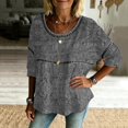 thumbnail image 2 of Long Sleeve Shirts for Women Loose Fit Pleated Cuff Western Print Button Down Long Sleeve Blouse Shirts Tops, 2 of 6