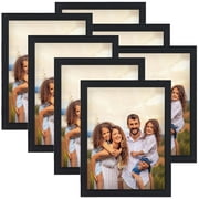 7 Pack 8x10 Picture Frames, Black Photo Frame Set for Wall Mounting or TableTop Display
