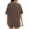 thumbnail image 5 of UVN T Shirts for Women Summer Casual Short Sleeve Tops Ladies Oversized Loose Crewneck Basic Tees, 5 of 8