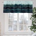 thumbnail image 5 of Abstract Waves Valances for Windows, 54 x 18in, Geometric Gold Line Mountain Sky Rod Pocket Kitchen Valance Curtain Light Filtering Window Treatments for Living Room Bedroom, 1 Panel, 5 of 7