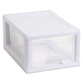 thumbnail image 1 of Cajón de almacenamiento Sterilite 20518006PK2 de plástico apilable, 2 unidades, blanco, 1 of 9