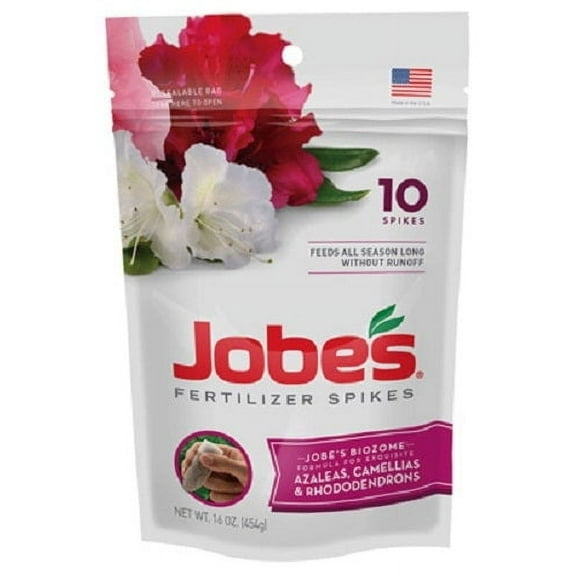 Jobe's 04101 10-Pack Azalea, Camellia, Rhododendron Fertilizer Spikes - Quantity of 3