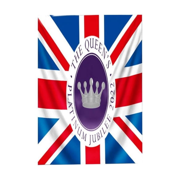 Wolfast Queens Platines Jubilé Jardin Drapeau 70 Ans Chignon Vertical Double Face Jardin Extérieur Décor