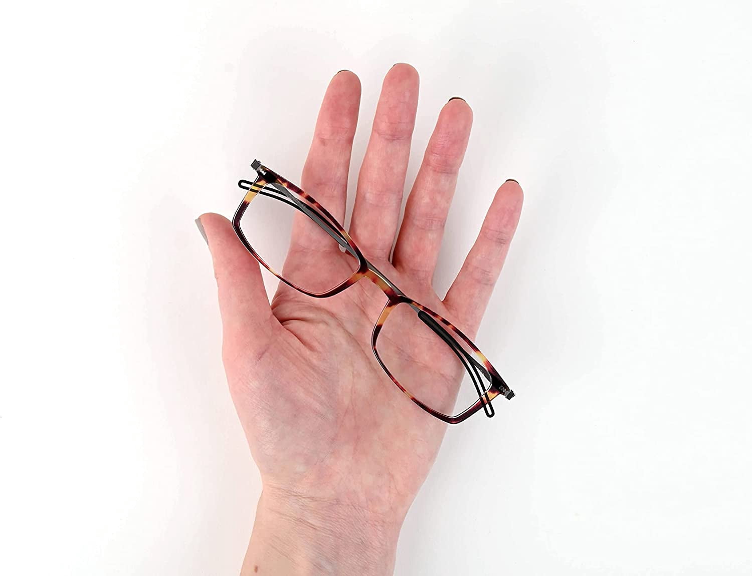 ThinOptics Milano Aluminum Case + Frontpage Brooklyn Rectangular Reading Glasses, Tortoise Frames / Silver Case, +2.50