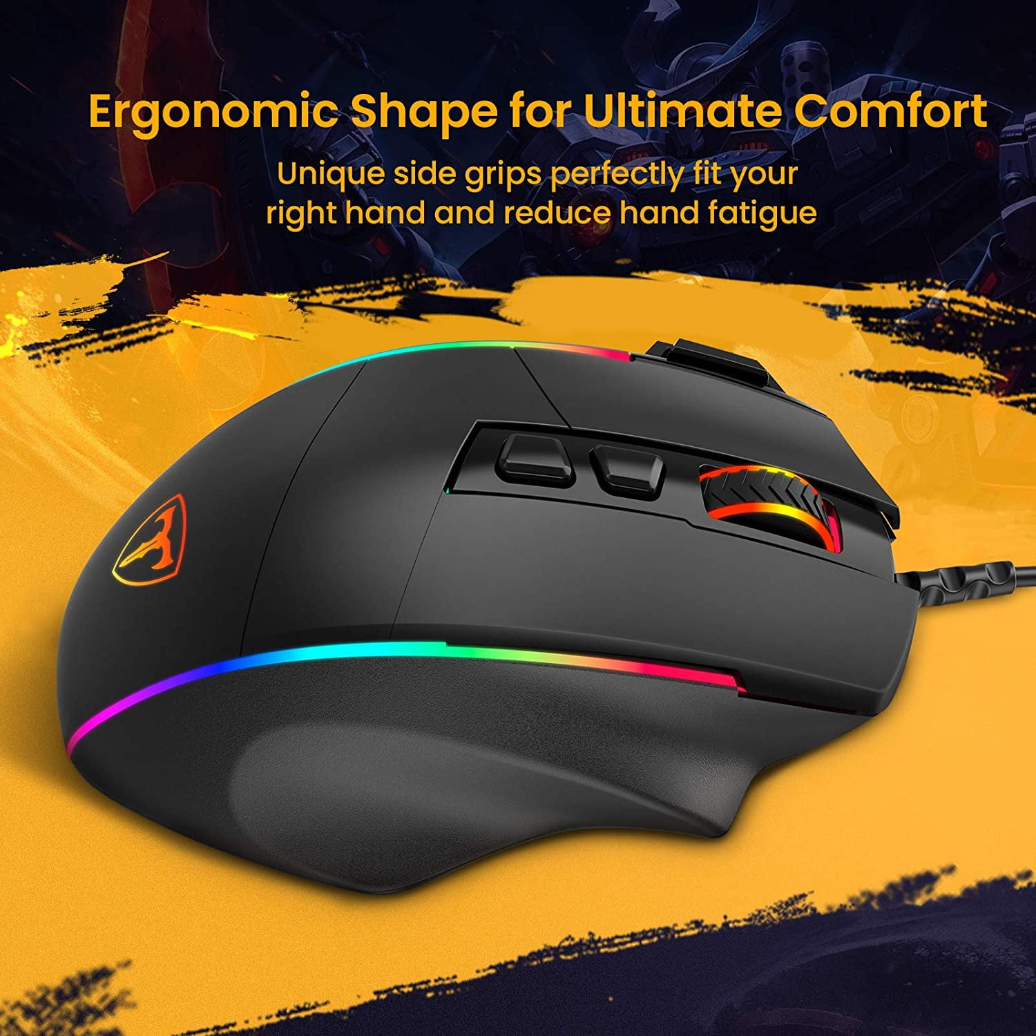 Buy Mouse, RGB Backlight High Accuracy Ergonomic Structure 8