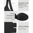 thumbnail image 4 of DEMOTIME Womens Bras No Underwire Soft Light Support Bras Seamless Everyday Bras Black 2XL, 4 of 7