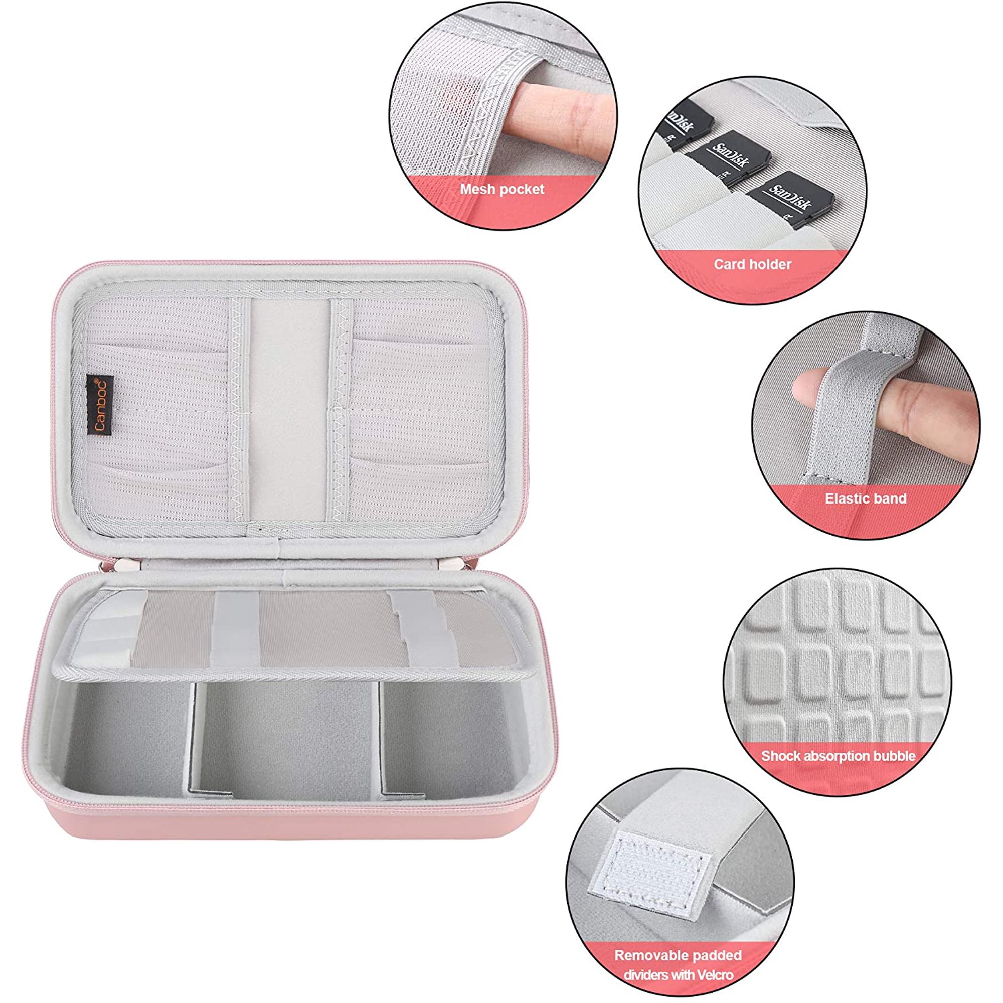 Sac De Rangement UGREEN Pour Câbles Électroniques - 24,5x17,5cm - 2 Couches Antichoc Avec Bandes Élastiques