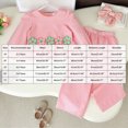 thumbnail image 4 of KPOPLK Girl Clothes Outfit Cute Print Long Sleeve T-Shirts Top Straight Pants Little Girls Clothing Set,Size 6-7 Years, 4 of 9