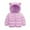 Purple, variant on Neon Kids Coat Toddler Kids Baby Boys Girls Winter Warm Solid Dinosaur Coats Bear Ears Hooded Padded Jacket Outwear Kids Lightweight Jacket