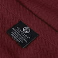 thumbnail image 6 of BNM Classic Cotton Textured Chevron Woven Blanket, Throw, Burgundy, 6 of 8