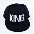 thumbnail image 4 of Colevkie King Queen Baseball Caps for Couples,Adjustable Flat Brim Hats,Embroidered Snapbacks for Men Women,Hip Hop Style,Gift for Anniversary, 4 of 5