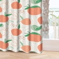 thumbnail image 3 of Watercolor Fruit Blackout Thermal Insulated Curtains For Summer Kids Girls Bedroom Living Room Decor, Pink Peaches Flowers Leaves Top Grommet Drapes 42"W x 63"L (Pack of 2), 3 of 6