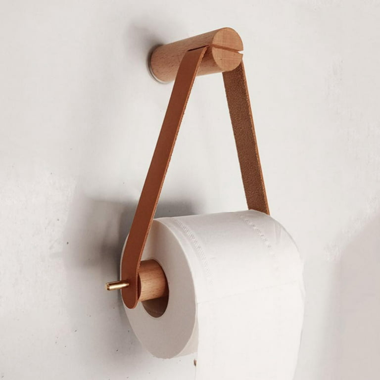 Free Standing Toilet Paper Holder Tissue Paper Holder Stand with Wood Shelf  Rustic Toilet Paper Roll Holder Standing for Farmhouse Bathroom Washroom
