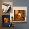 thumbnail image 5 of Natural Wood Framed Cute Ghost Reading Book Halloween Wall Art Print 20x20cm Vintage Spooky Pumpkin Illustration Wall Hanging Decor For Bedroom Living Room Holiday Tabletop Picture, 5 of 7