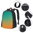 thumbnail image 2 of Balery Orange To Teal Gradient1 Mochila para hombre y mujer - Tela Oxford 600D resistente - Gran capacidad, resistente al agua, ideal para la escuela, viajes y senderismo, 2 of 6