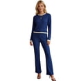 thumbnail image 1 of Conjunto 2 Piezas Blusa de Manga Larga y Pantalón Recto, Elegancia Casual y Comodidad Total Look Chic para Mujer, 1 of 5