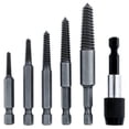 thumbnail image 1 of Juego de Extractor de Tornillos DañAdos y Pernos Rotos de 6 Piezas con Juego de Herramientas de Ejes de Cambio RáPido de 1/4 Extractor de Pernos de Tornillos Defectuosos, 1 of 6