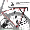 thumbnail image 4 of Bike Cargo Rack w/Bungee Cargo Net & Reflective Logo Universal Adjustable Bicycle Rear Luggage Touring Carrier Racks 55lbs Capacity Quick Release Mountain Road Bike Pannier Rack for 26"-29" Frames, 4 of 5