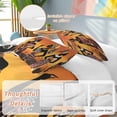 thumbnail image 3 of Black Orange Girls Boho Bedding 3 Piece Duvet Cover Set California King, Vintage Ethnic Abstract Art Soft Microfiber Comforter Cover with Zipper Closure & Pillowcases, FadeResistant Quilt Cover, 3 of 9