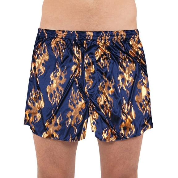 Intimo Men's Copper Foil Flame Allover Fun Print Boxer Underwear
