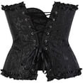 thumbnail image 3 of Femmes Corsets Bustiers Désossés Top Brodé Grande Taille, 3 of 6