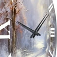 thumbnail image 5 of Designart "Frosty River Hush" Landscapes Oversized Wall Clock, 5 of 5