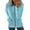 Light Blue, variant on gakvbuo Sweatshirt Jacket for Womens Long Sleeve Loose Drawstring Zipper Open Front Outerwear Blouse Coat Tops Pockets Hooded Blouse