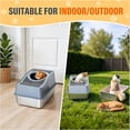thumbnail image 7 of Kettnjoy Top Entry Cat Litter Box with Lid, Stainless Steel XL Enclosed Cat Kitty Litterbox, Extra Large Metal High Side Litter Pan Tray Box Enclosure Easy Cleaning Anti-Leakage, Gray, 7 of 7