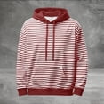 thumbnail image 5 of oqasdz Sweatshirts for Men Festival Striped Long Sleeve Hooded Pullover with Front Pocket Holiday Streetwear Comfort Cozy Casual Outdoor, 5 of 5