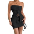 thumbnail image 3 of TaTaai Womens Strapless Bodycon Dress Set Casual Tube Top Pencil Skirt Two Piece Outfit for Summer Party 1-Pack Gift, 3 of 6