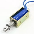 thumbnail image 1 of 12v 1a 10mm Carrera 600g Tipo Push Pull Electroimán de solenoide de marco abierto Afortunado Sencillez, 1 of 4