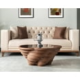 thumbnail image 4 of Papella Model Queen Brown Wooden Coffee Table with Glass Rustic Table Natural Walnut Color Center table Mesa de centro Farmhouse big desk livingroom furniture whiskey color tables Free Form, 4 of 5