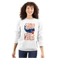 thumbnail image 3 of Shave The Whales Funny Hipster Pun Unisex Plus Fleece Graphic Sweatshirt Brisco Brands 3X, 3 of 5