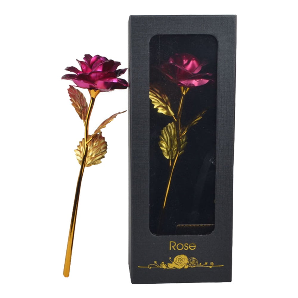 24k Gold Gilded Rose,Gold Leaf Artificial Rose Flower,with Gift Box is ...