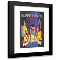 David Klein 17x24 Black Modern Framed Museum Art Print Titled - Fly Twa New York (1960)