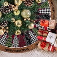 thumbnail image 5 of Christmas Tree Skirt 36 Inch, Red and Black Buffalo Plaid Xmas Tree Skirts, Winter Christmas Trees Mat for Home Party Holiday Indoor Outdoor Decorations, 5 of 6