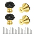 thumbnail image 1 of Pomos Uxcell, 4Pcs de 1.1 Pulgadas (28mm) de Diámetro, Tirador de Gabinete de Diamante Brillante, 1 of 6