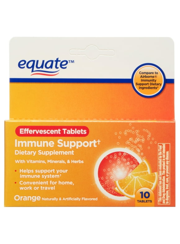Equate Immune Support Dietary Supplement, Orange, 10 Count