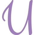 thumbnail image 1 of Decorative Acrylic Letter, Custom Blank U Script, 8'' Tall Lavender Alphabet, 1 of 5
