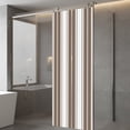 Brown Striped Window Privacy Film, Vertical Stripe Modern Minimalist ...
